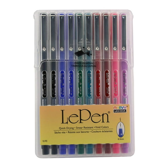 Le Pen 10 Piece Basic Set with Micro-Fine Point