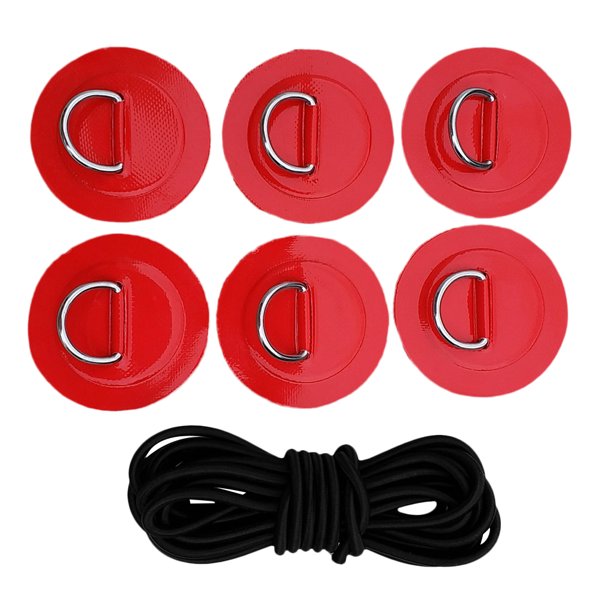 Kit de aparejo de cubierta Sunnimix de amortiguador elástico 6 Almohadilla de choque rojo