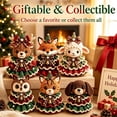 thumbnail image 6 of DIY Reindeer Christmas Tree Crochet Kit, Handmade Ornament Set with Pearl Beads Bell Bow Yarn Hook, Beginner Friendly, Multicolor, 20x20 cm, Cloth, 6 of 9