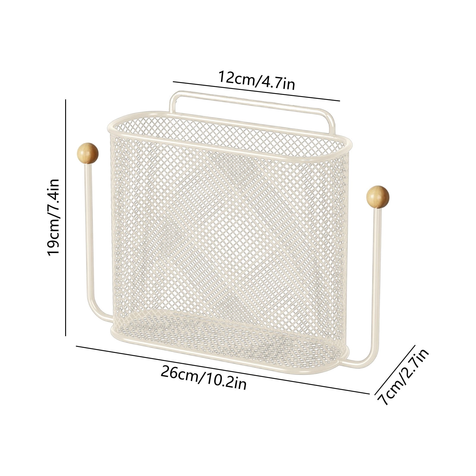 Bathroom Wall Mounted Storage Basket Metal Organizer No Drill Storage Shelf, Rust Resistant Breathable Strong Easy Install Space Saving, For Bathroom Kitchen Bedroom Dorm Wall Storage
