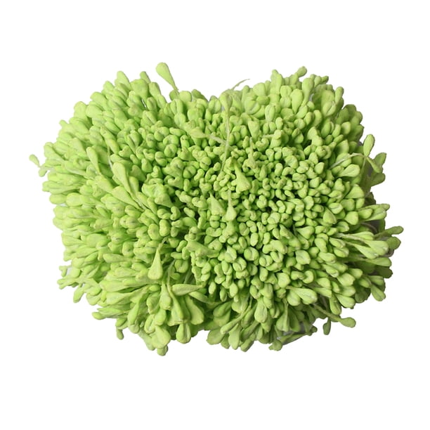 1400 estambres artificiales de flores de doble cabeza para decoración de bodas. Verde