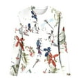 thumbnail image 5 of Pompotops Hauts Amples à Col Rond pour Femmes, T-Shirts Imprimés Décontractés à Manches Longues en Solde, 5 of 5