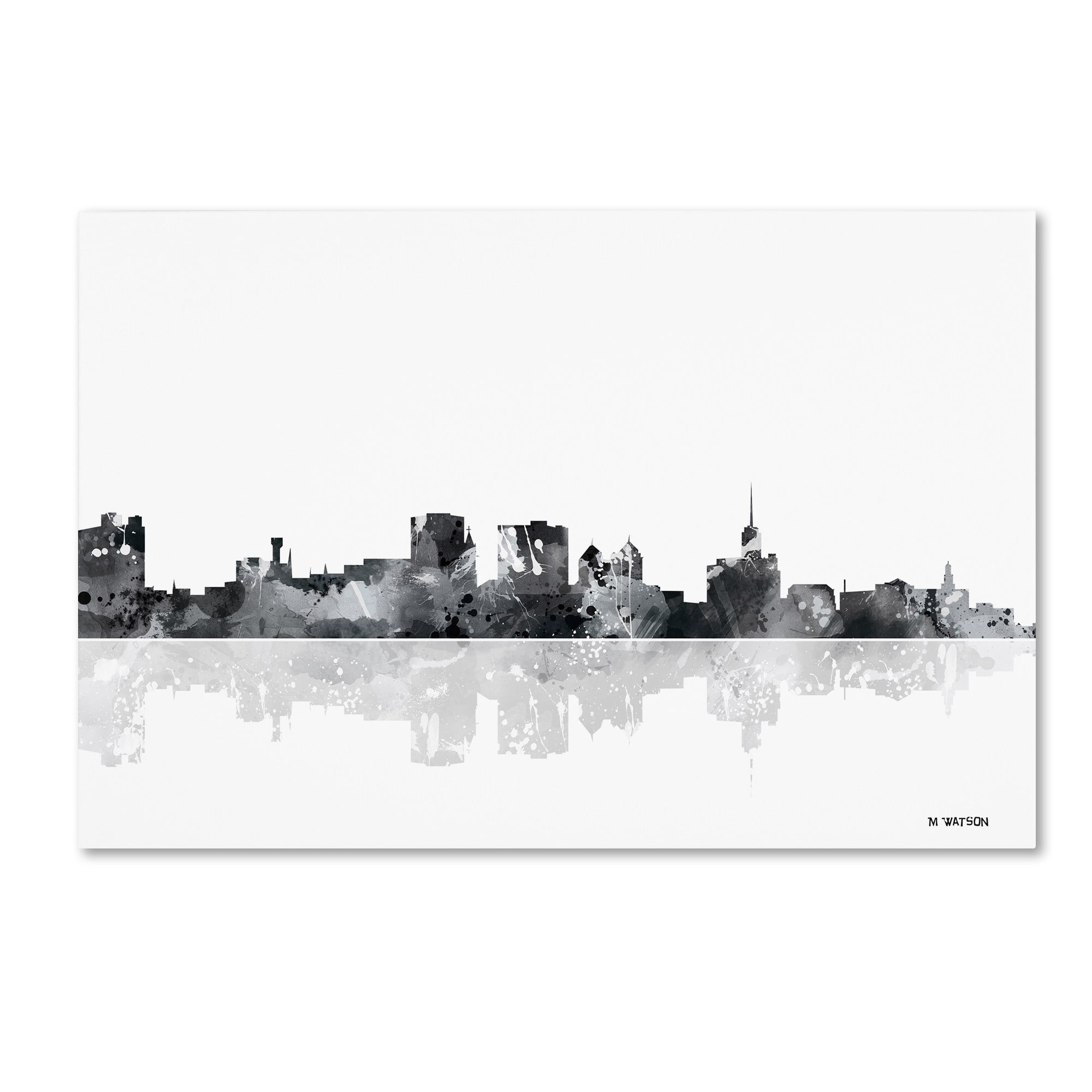 Trademark Fine Art "Buffalo New York Skyline BG-1" Canvas Art by Marlene Watson