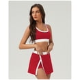 thumbnail image 4 of PISONIC Womens Workout Sets 2 Piece Tennis Sets Skorts Sets Athletic Gym Golf Outfits Tank Top and Skort, 4 of 7