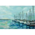 thumbnail image 2 of Vassileva, Silvia 14x11 White Modern Wood Framed Museum Art Print Titled - Breakwater and Boats, 2 of 4