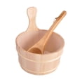 thumbnail image 1 of Cubo de madera para sauna con cucharón, equipo de sauna, cubo de agua de 4 l, contenedor de almacenamiento de madera, para baños, casas, hoteles,, 1 of 9