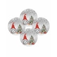 thumbnail image 7 of 15 Inch Round Placemats Set of 4, Grey Red Christmas Non Slip Heat Insulation PP Table Mats, Gnomes Xmas Tree Snowflake Winter Gifts Washable Place Mats for Kitchen Dining Party Table Decor, 7 of 7