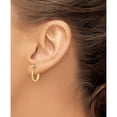 thumbnail image 3 of 14K Yellow Gold Radiant, Chic Polished 17.45 Mm 3D Shackle Link Screw Earrings, 3 of 4