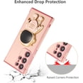 thumbnail image 5 of for Samsung Galaxy S23 Ultra Case Cute 6D Astronaut Case with Stand Function Luxury Plating Case Cover Slim Fit Soft TPU Shockproof Bumper Protective Electroplated Case for Girls Boys,Pink, 5 of 12