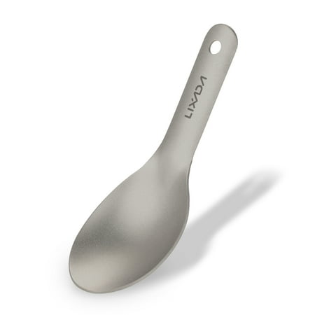 

Lixada Short Handle Titanium Spoon Ultralight Children Baby Spoon Outdoor Camping Picnic Flatware