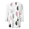 thumbnail image 7 of CYMMPU Blouses for Women Dressy Casual Crew Neck Summer Trendy Shirts 3/4 Sleeve T-Shirts Loose Fit Spring Tops Floral Printed Lightweight Basic Tees L, 7 of 7