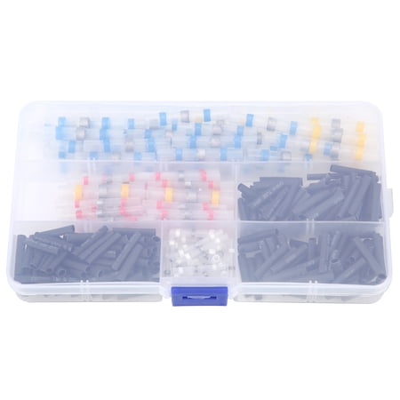 NFTIGB 300pcs Heat Shrink Butt Crimp Connector Tube Waterproof Solder Sleeve Wire Connector Set, Insulated Electrical Splice Connectors for Automotive Marine Boat, 6.69 inches / 17 cm Length