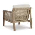 thumbnail image 4 of Bern 33 Inch Outdoor Lounge Chair Set of 2, Resin Wicker, Fabric, Brown, 4 of 5