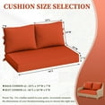 thumbnail image 4 of Pakunoda Outdoor Loveseat Cushion Set 46 x 26 Inch, Water Repellent, Fade Resistant, Patio Loveseat Replacement Cushions for Couch Bench and Swing, Orange, 4 of 5