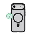 thumbnail image 4 of onn Phone Case for iPhone Air, MagSafe Compatible with Rotating Ring Kickstand - Frosted Clear/Black, 4 of 9