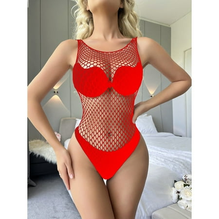 Generic Sexy Lingerie Sexy Fishnet Clothes See-through Fishnet Bikini Sheath Three-Point Mesh Stockings Mesh