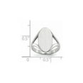thumbnail image 5 of 14K White Gold Ring Band Signet 17.0x9.0mm Closed Back, Size 9, 5 of 5