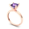 thumbnail image 2 of Clara Pucci 14K Rose Gold 1.5ct Alexandrite Solitaire Ring for Women, 2 of 8