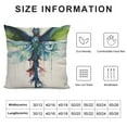 thumbnail image 5 of PRATYUS  Dragonfly Throw Pillow Cover Decorative Cushion Animal Accent Pillow Case Print Pillowcase Car Bed Couch Bedroom Chair Beige Blue Green 24x24in, 5 of 5