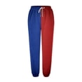thumbnail image 4 of AKEGAMN Fashion Loose Color Blocking Gradient Casual Pants with Drawstring, Red S-XXL, 4 of 4