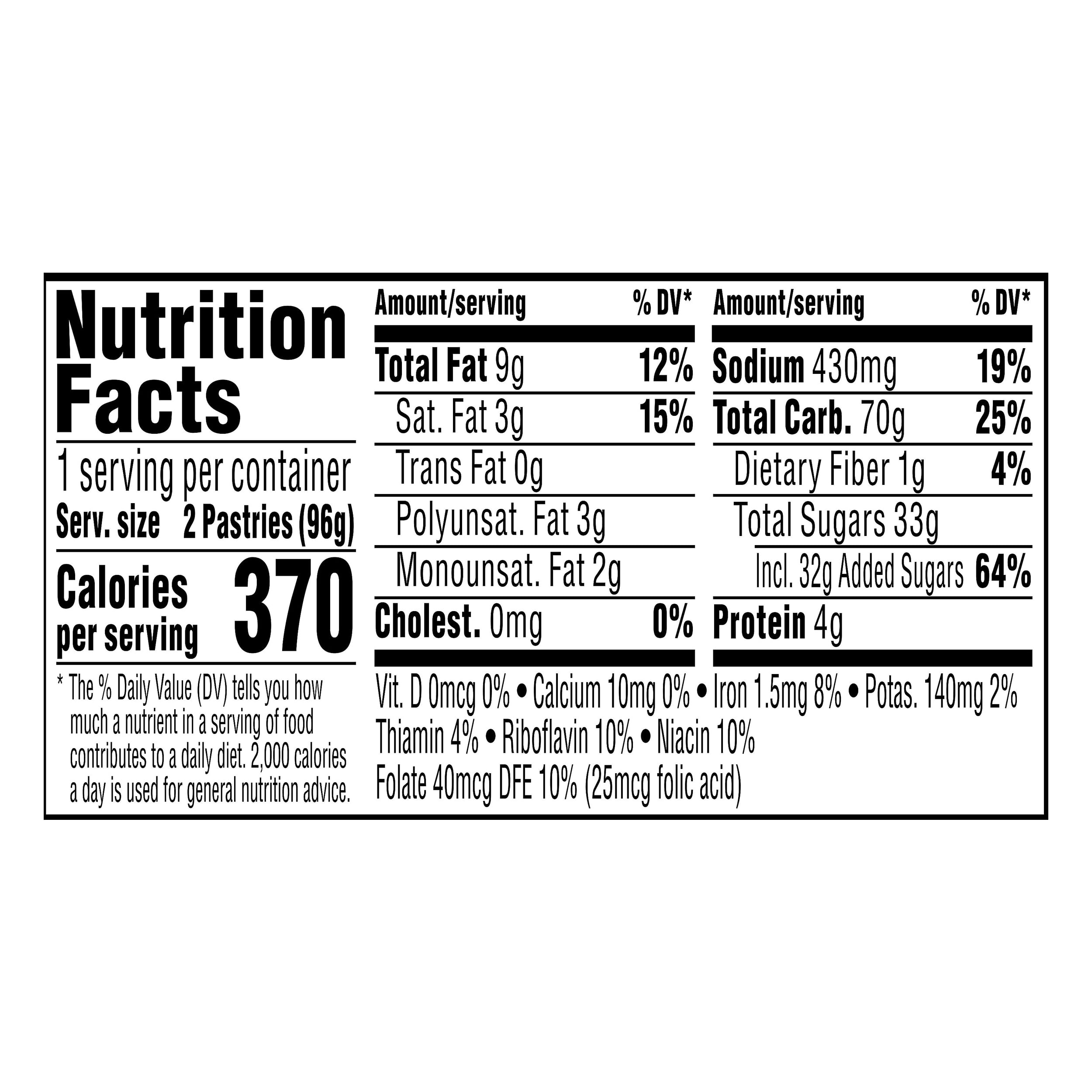 Kelloggs Pop Tarts Toaster Pastries, 2 ea