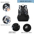 thumbnail image 4 of FORMRS Unisex School Backpack 17" Student Travel Bag with Laptop Compartment, Blue Cat Stars, 4 of 7