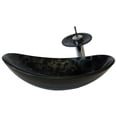 thumbnail image 7 of Novatto  Tartaruga Oval Glass Vessel Bathroom Sink Set, Chrome, 7 of 7