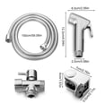 thumbnail image 2 of Rociador de bidé, rociador de mano para baño, inodoro, rociador para lavado femenino, rociador, adaptador de 4 vías, manguera de 1,5 m, base Scienceny HA007891-08, 2 of 6
