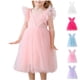 thumbnail image 3 of Odeerbi Niñas Vestido Tul Volantes Vestido Verano Flor Niña Lazo Vestido Floral Niñas Sin Mangas Vestido Floral Sin Espalda, 3 of 3