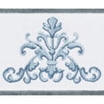 thumbnail image 3 of Authentic Hotel and Spa  Teal Blue Turkish Cotton Scrollwork Embroidered Hand Towels (Set of 4), 3 of 3