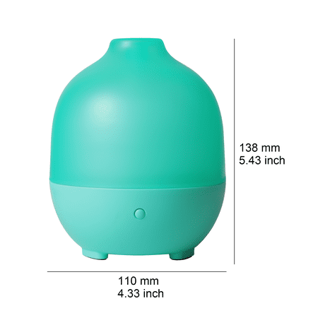MAINSTAYS AROMATHERAPY ESSENTIAL OIL DIFFUSER, COOL MIST, TEAL, 100ML