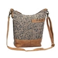 thumbnail image 4 of Floral Imprimé Toile Recyclée et Cuir Véritable Bandoulière Bag, 4 of 4