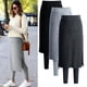thumbnail image 5 of Minnieouse Pantalones de vestir térmicos de invierno para mujer, pantalones de chándal de diseño Simple de estilo informal, mallas para fiesta, Prendas para la parte inferior del cuerpo Gris oscuro SG, 5 of 6