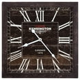 thumbnail image 1 of Yosemite Home Decor 'Square Skip Movement' Wood Wall Clock in Gray and Black, 1 of 10