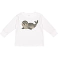 thumbnail image 3 of Inktastic Adorable Seal Illustration Cute Animal Art Boys or Girls Long Sleeve Toddler T-Shirt, 3 of 5