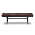 thumbnail image 3 of Baxton Studio Zelie Rustic and Industrial Brown Faux Leather Upholstered Bench, 3 of 9