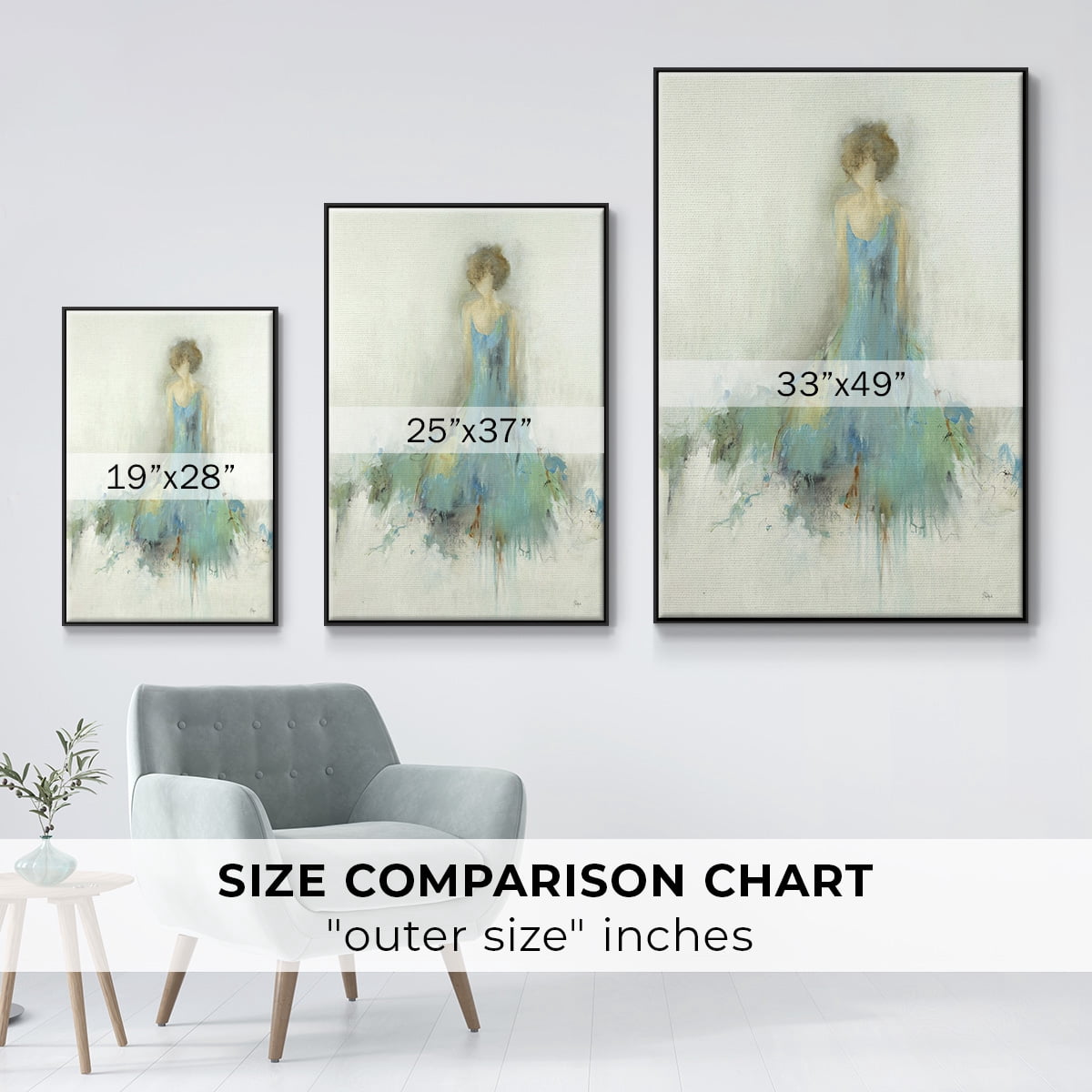 Reflection on You Framed Premium Gallery Wrapped Canvas - Ready to Hang - 25 x 37 - Black Floating Frame