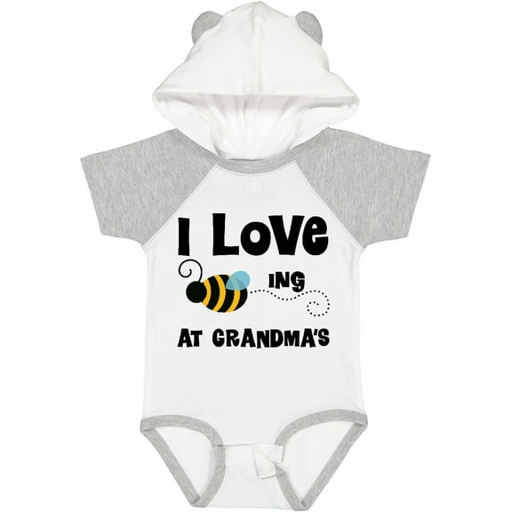 Inktastic Grandkids Visit Grandma Honey Bee Boys or Girls Baby Bodysuit