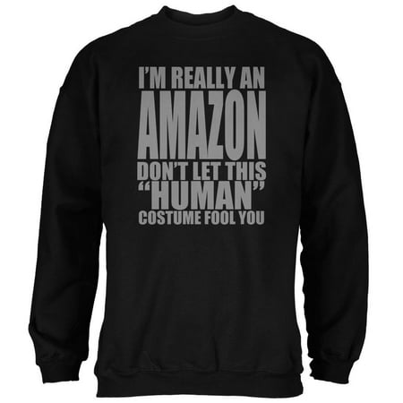 Halloween Human Amazon Costume Mens Sweatshirt Black SM