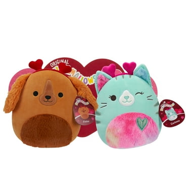 Squishmallows 8 inch Corinna the Tabby Cat   8 inch Finley the Retriever – Valentine Plush 2-Pack