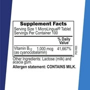 Superior Source No Shot Vitamin B-12 Cyanocobalamin 1000 mcg - Vitamin B-12 to Support Energy Production, Brain Health & Overall Wellness - Sublingual Tablets - 100 Dissolvable Tablets