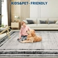 thumbnail image 5 of Funslane 8' x 10' Modern Washable Area Rugs Rug, Non Slip Carpet, Stain-Resistant Floor Mat for Living Room Bedroom Home Office, Gray, 5 of 7