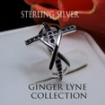 thumbnail image 2 of Cross Infinity Religion Ring Sterling Silver Black Cz Women Ginger Lyne Collection (9), 2 of 6