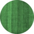 thumbnail image 1 of Ahgly Company Indoor Round Abstract Emerald Green Modern Area Rugs, 8' Round, 1 of 4