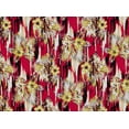thumbnail image 2 of Zelouf Oahu Tropical On Carnival  , Sewing, DIY, Crafts Fabric by the Yard, 325 Red/gold, 1 Yard, 2 of 2
