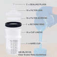 Paint Sprayer Mixing Cup Liner and Cap System for HVLP Spray