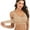 Beige, variant on Women Seamless Cross Front Side Buckle Lace Sports Bras Yoga Running Bras Workout Gym Bra, Beige, XL