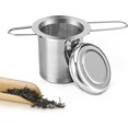 thumbnail image 1 of Dww-filtre Th, 304 Filtre The En Acier Inoxydable Infuseur Th Avec Poigne Pliable Et Couvercle Pour Tasses Et Thires De Diffrentes Tailles, 1 of 5