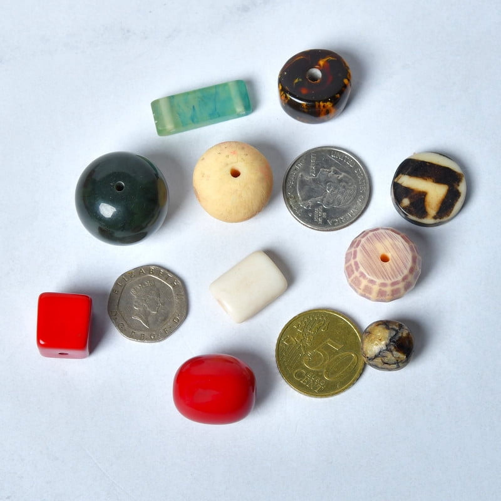Craft Attic Assorted Resin Beads for Jewelry Making, 1/2 LB bag