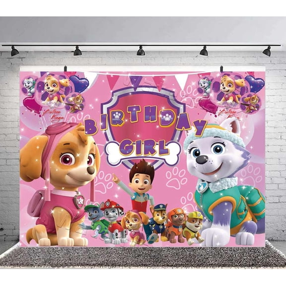 Paw Patrol Boy Party Supplies Backdrop Banner Poster Birthday Decorations Background for Photography Taspestry